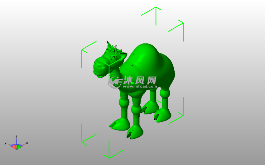 小骆驼模型斜视图