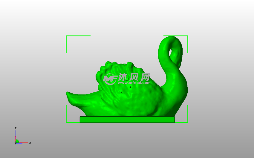 小天鹅模型侧视图