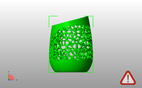斜切镂空笔筒侧视图