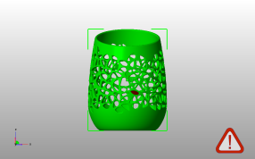 斜切镂空笔筒主视图