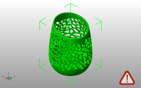 斜切镂空笔筒斜视图