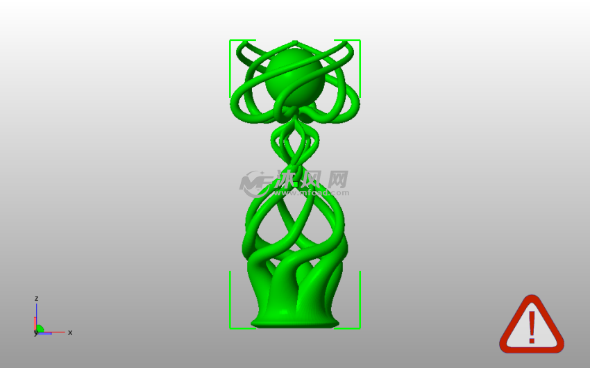 悬空球模型侧视图