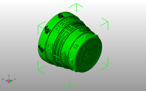 摇色子杯子斜视图