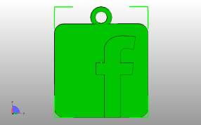 钥匙链模型-facebook