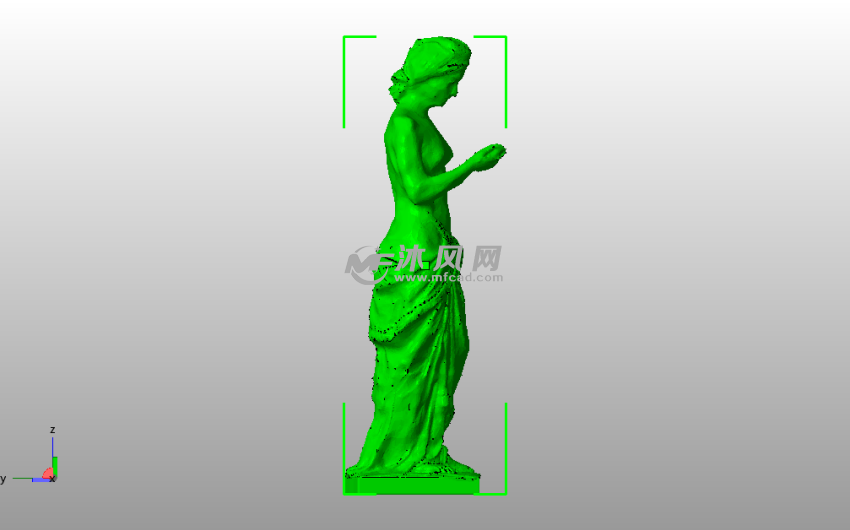 印度女孩模型侧视图