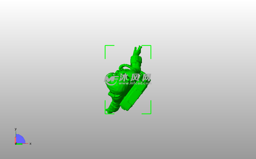 宇航员模型俯视图