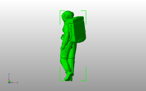 宇航员模型侧视图