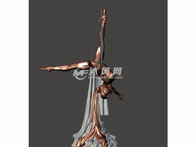 杂技舞者模型主视图