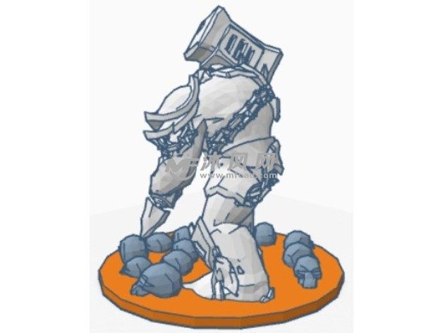 毁灭黑手摆件左视图