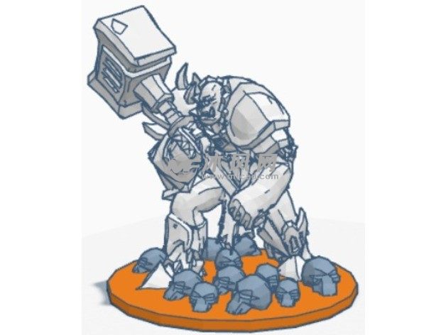 毁灭黑手摆件右视图