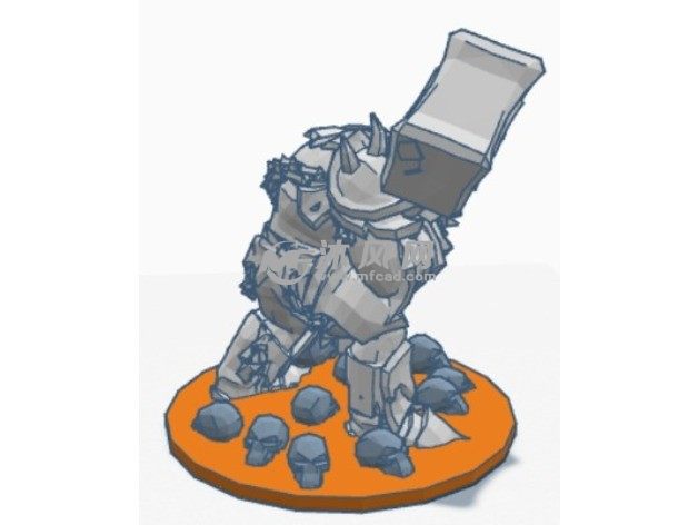 毁灭黑手摆件前视图