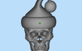 带圣诞帽的骷髅头