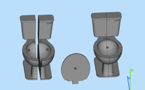 马桶整体零件图