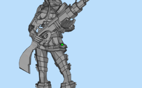 皮城女警模型正面图