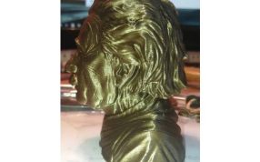 爱因斯坦半身像侧视图