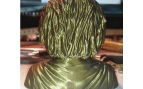 爱因斯坦半身像后视图