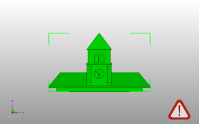 对称小房子顶主视图