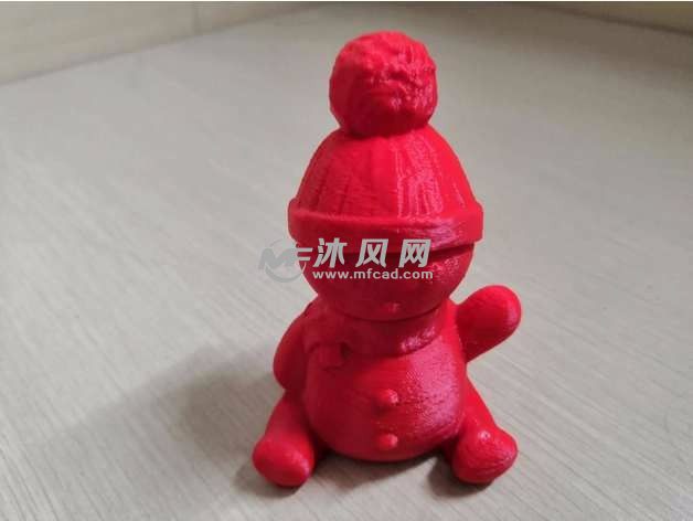 可爱的雪人模型戴球帽子实物图