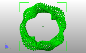 肋骨圆环模型俯视图