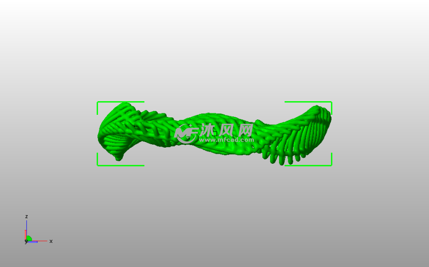肋骨圆环模型侧视图