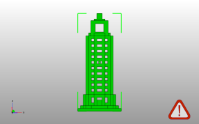  摩天大楼模型主视图