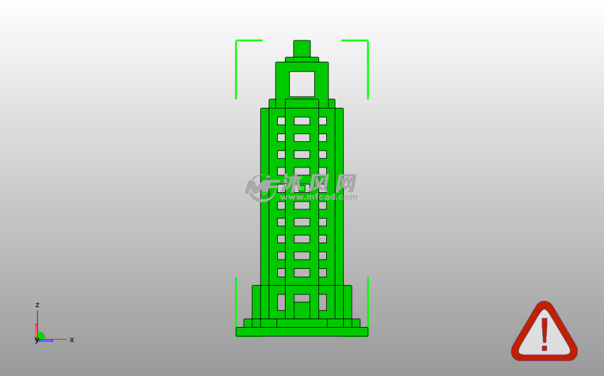 摩天大楼模型主视图