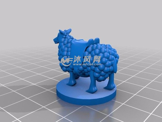 骑羊小女孩山羊加底座