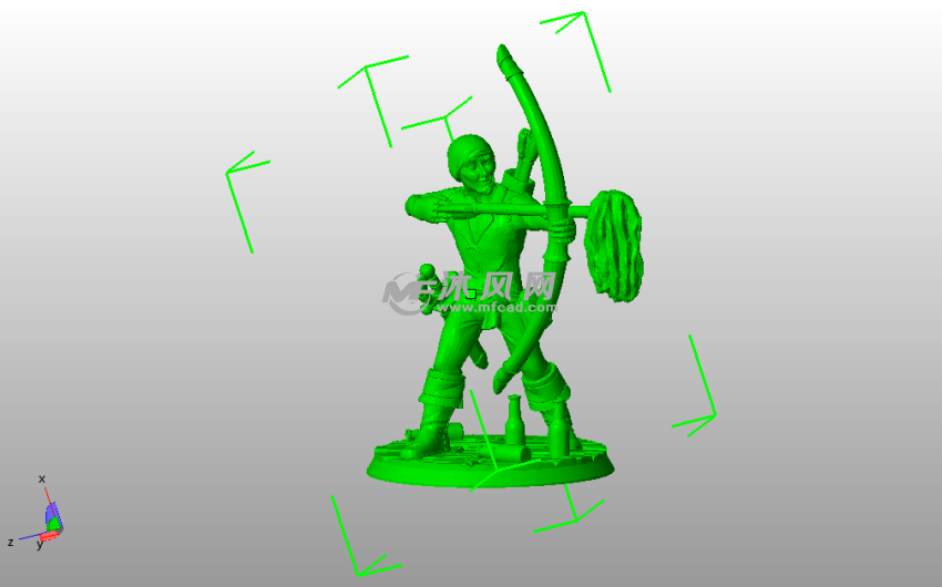 射箭的海盗斜视图