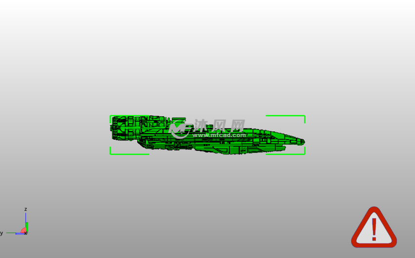 太空堡垒卡拉狄加模型侧视图