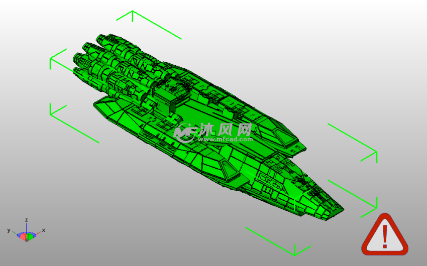 太空堡垒卡拉狄加模型斜视图