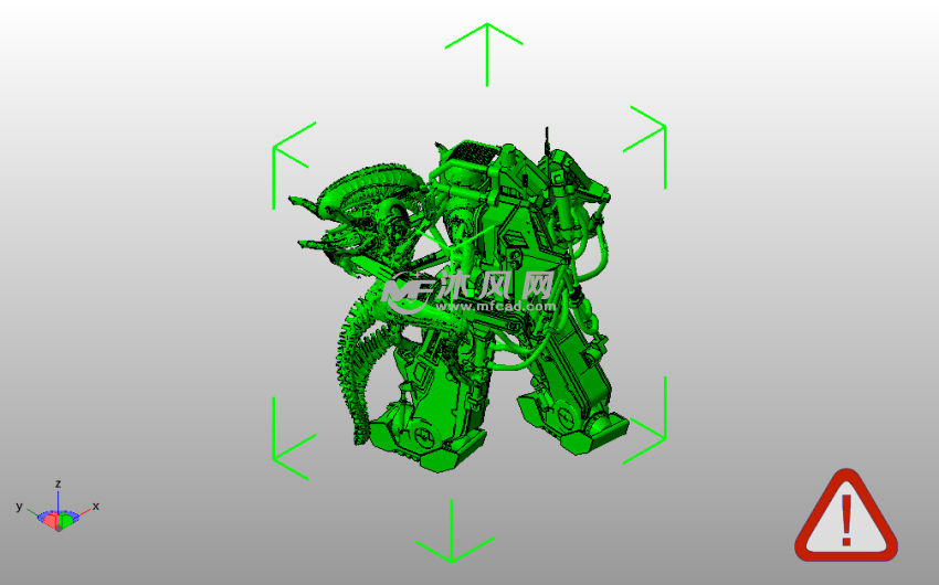 外星攻击机器人斜视图