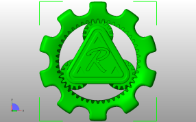 玩具齿轮模型俯视图