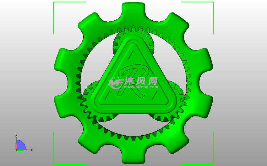 玩具齿轮模型俯视图