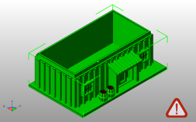小木屋储蓄罐底斜视图