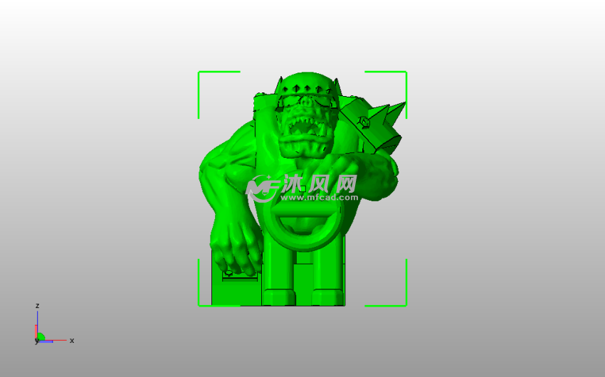  坐着的怪兽主视图