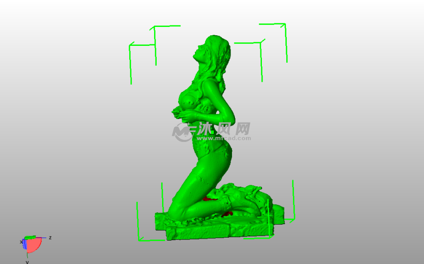 被囚禁的女孩侧视图