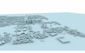 城市沙盘模型效果图