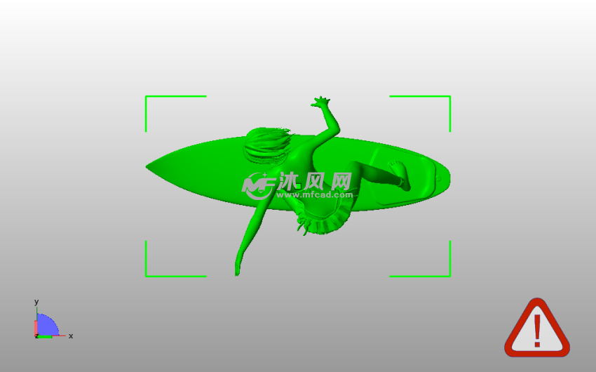 冲浪少女模型俯视图