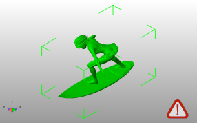 冲浪少女模型斜视图