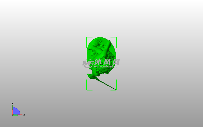 大卫与歌利亚的头俯视图