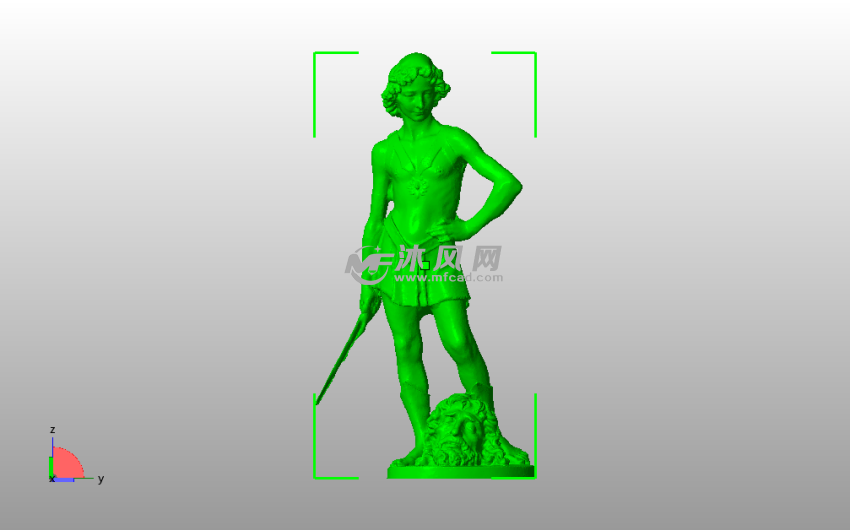 大卫与歌利亚的头主视图