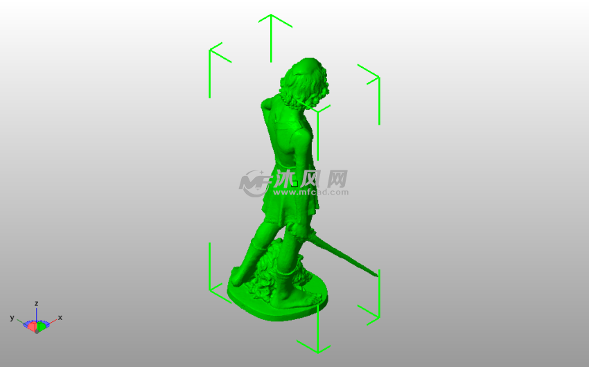 大卫与歌利亚的头斜视图