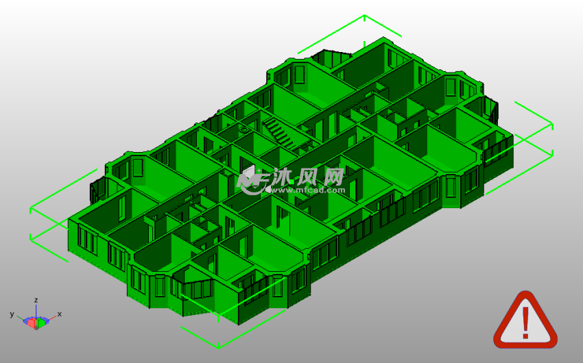  碉堡楼模型顶斜视图