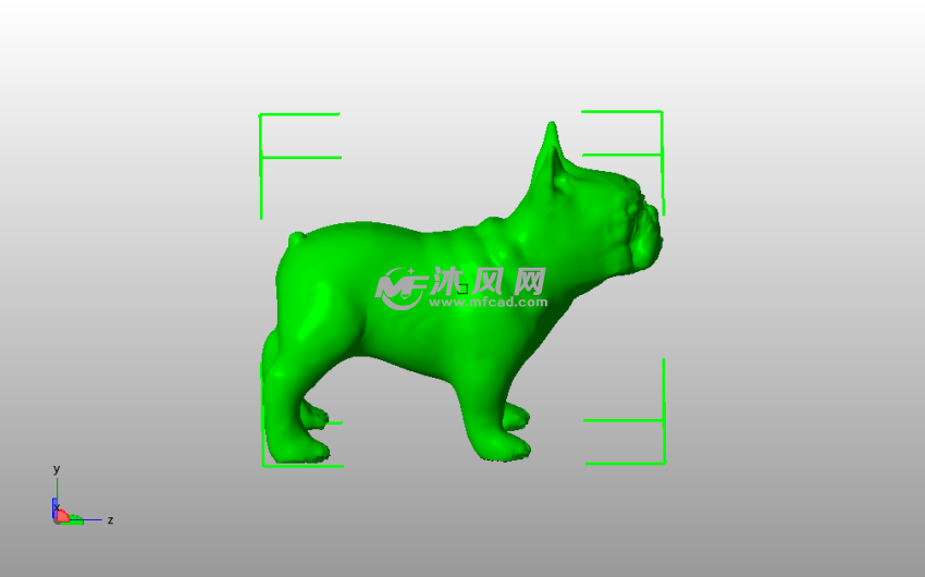 法国沙皮狗侧视图