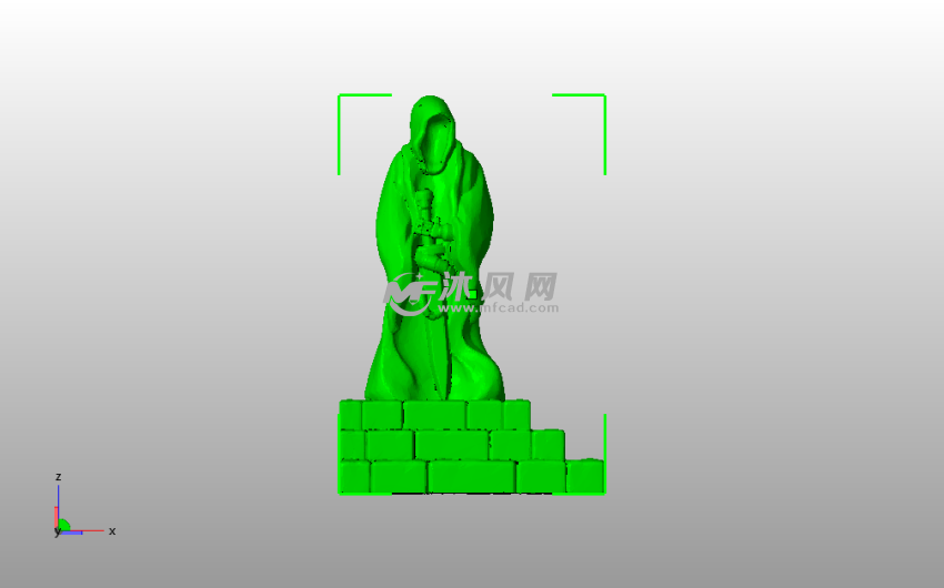 黑暗哥特式雕像主视图