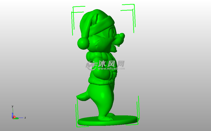 花栗鼠模型侧视图