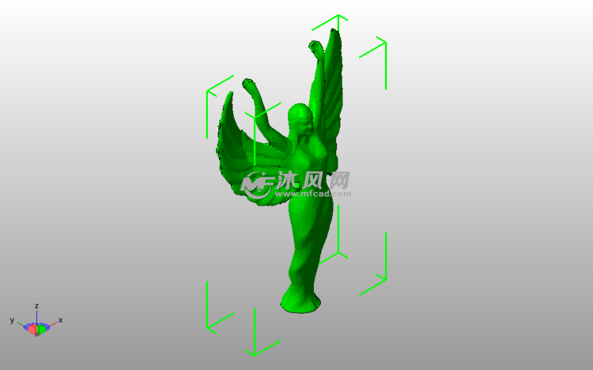 奖杯3D模型斜视图