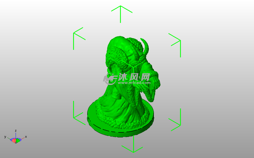 克朗普斯模型斜视图