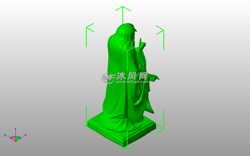 老子3D模型斜视图