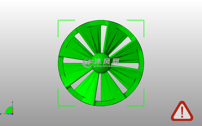 汽车轮毂模型俯视图